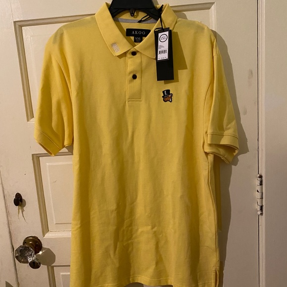 Akoo Other - NWT AKOO Polo Shirt Men’s 2XL color Yellow Short Sleeve